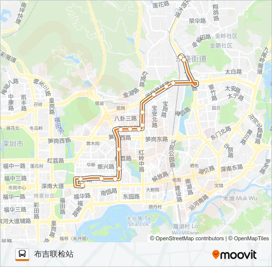 N17 Bus Line Map