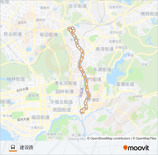 公交N19路的线路图