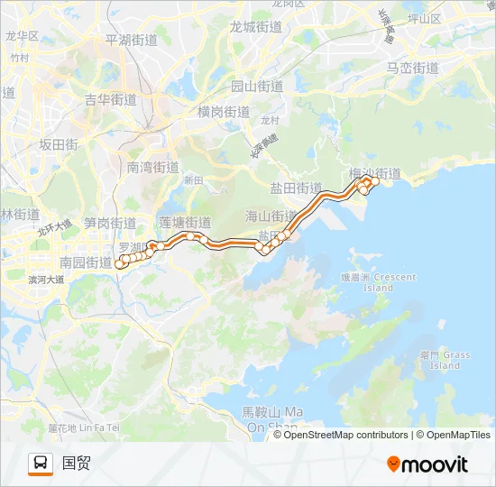 N21 Bus Line Map