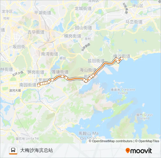 N21 Bus Line Map