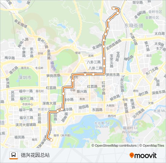 公交N25路的线路图