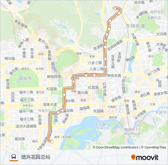 N25 Bus Line Map