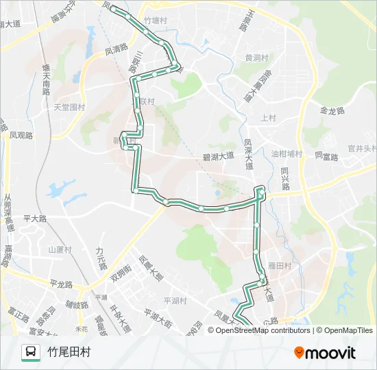 凤岗4 Bus Line Map