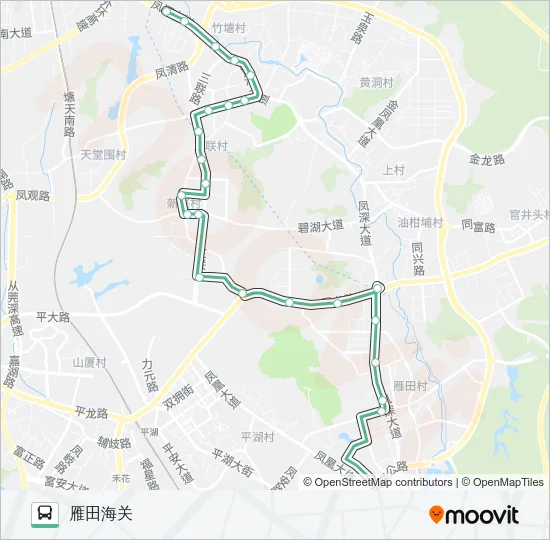 凤岗4 Bus Line Map