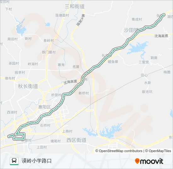 惠阳7 Bus Line Map