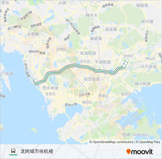 公交330B路的线路图