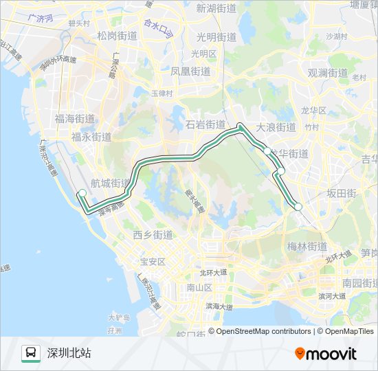 公交330C路的线路图