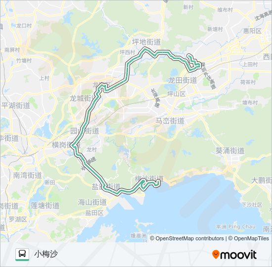 公交380A路的线路图
