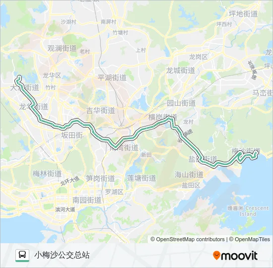 380B Bus Line Map