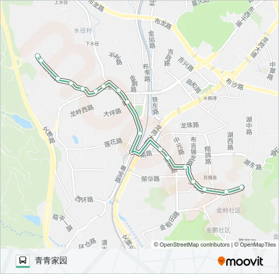 821B Bus Line Map
