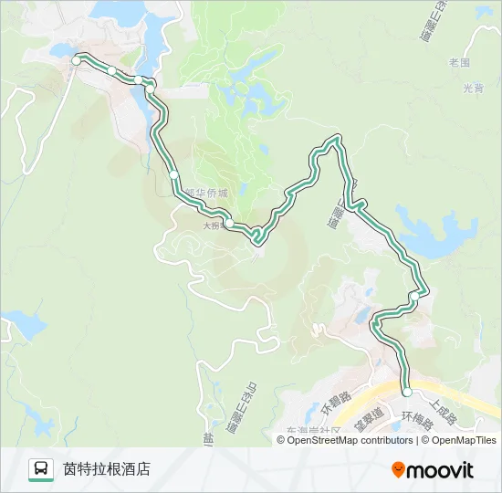 909A Bus Line Map