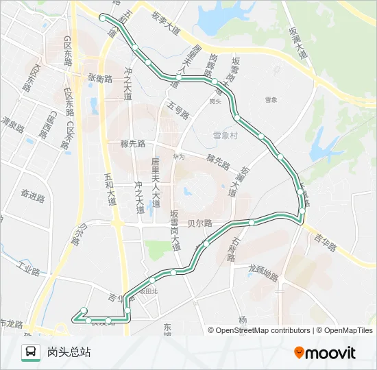 982B Bus Line Map