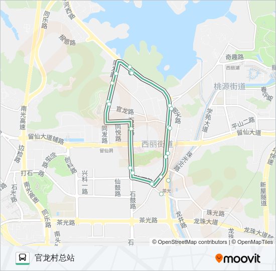 公交B604路的线路图