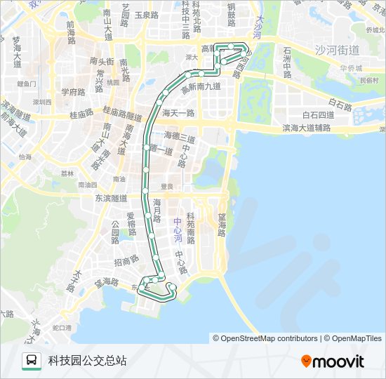 公交B609路的线路图