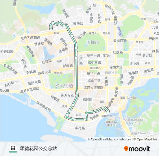 公交B613路的线路图