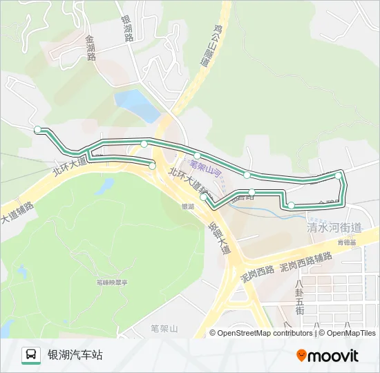 B614 Bus Line Map