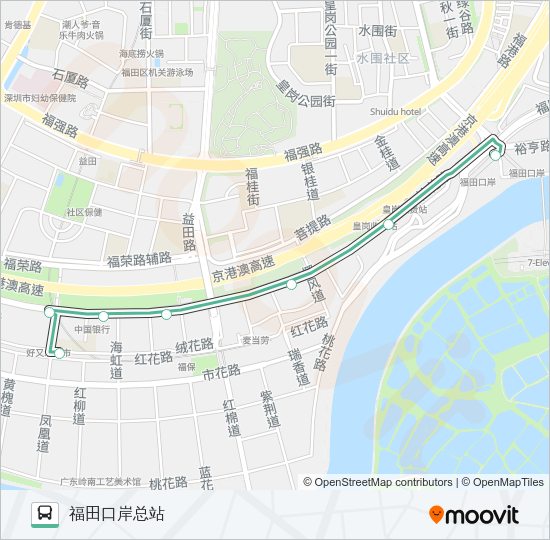 公交B618路的线路图