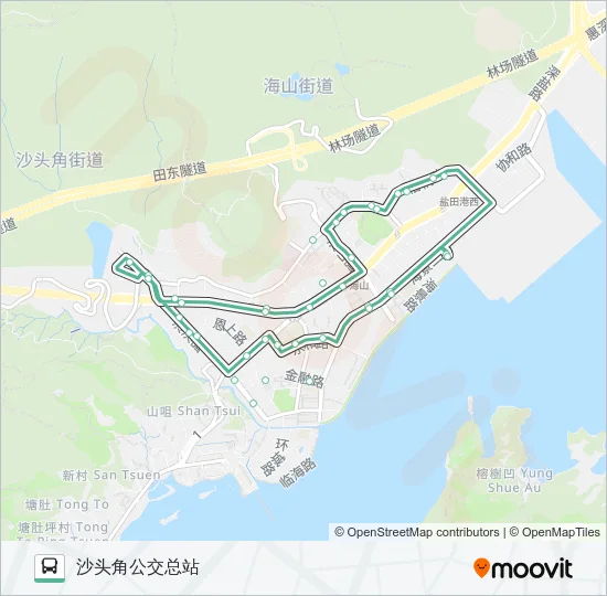 B619 Bus Line Map