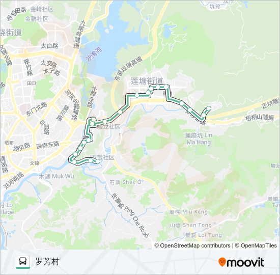 公交B621路的线路图