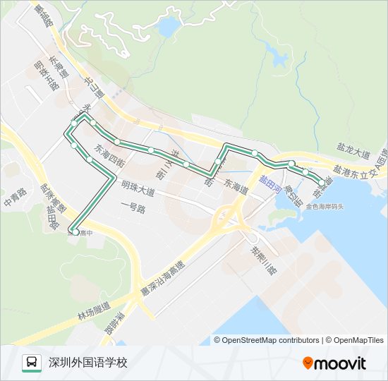 公交B626路的线路图