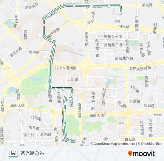 公交B628路的线路图