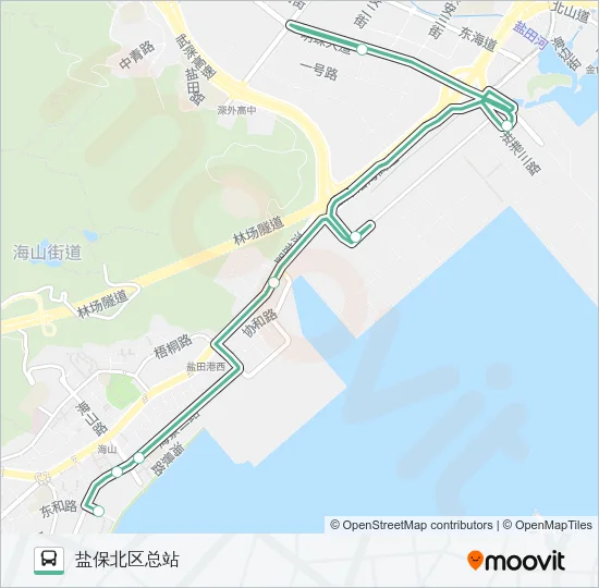 B629 Bus Line Map