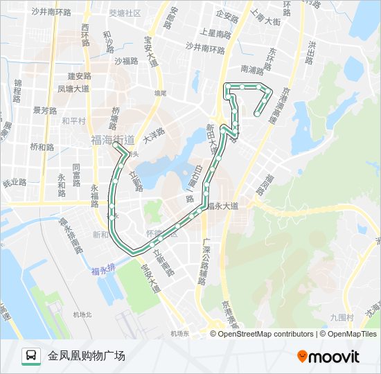 公交B634路的线路图