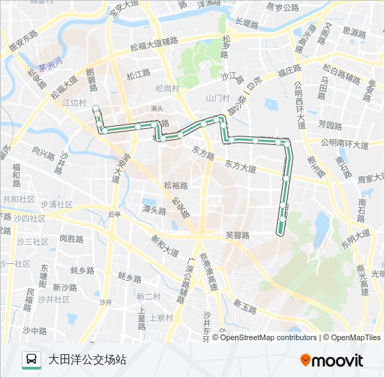 公交B641路的线路图