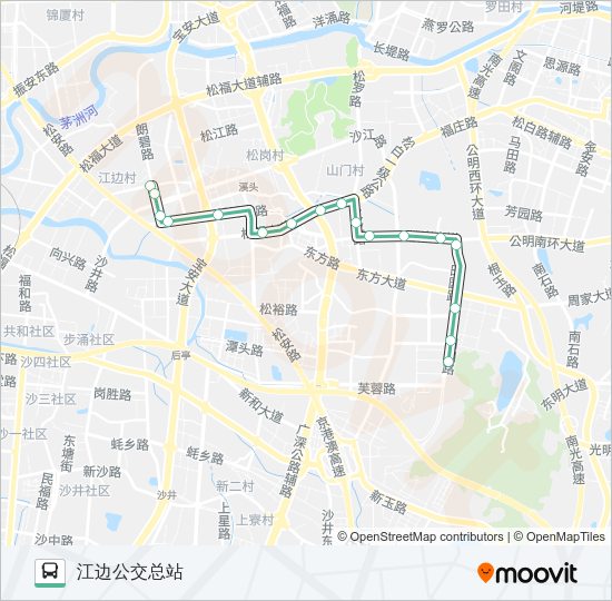 公交B641路的线路图