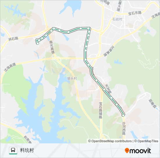 公交B644路的线路图