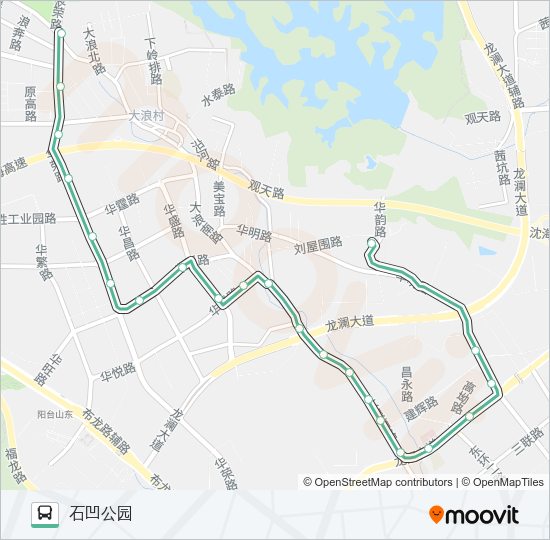 公交B645路的线路图