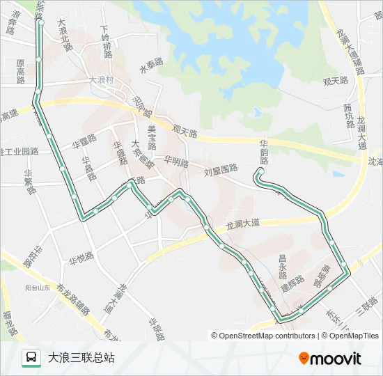 B645 Bus Line Map