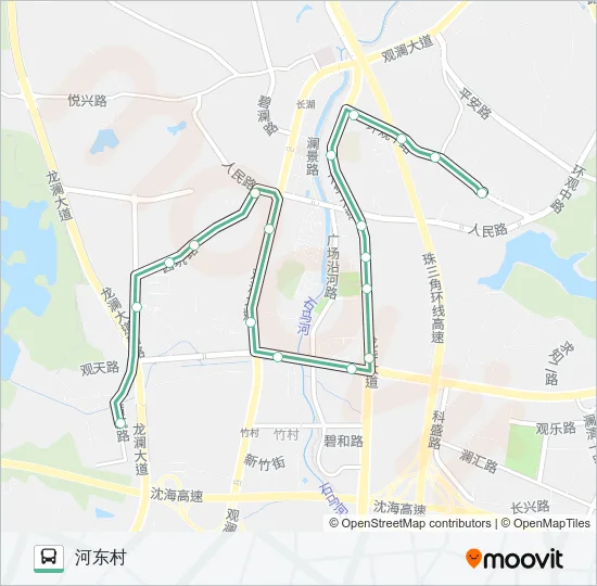 B652 Bus Line Map