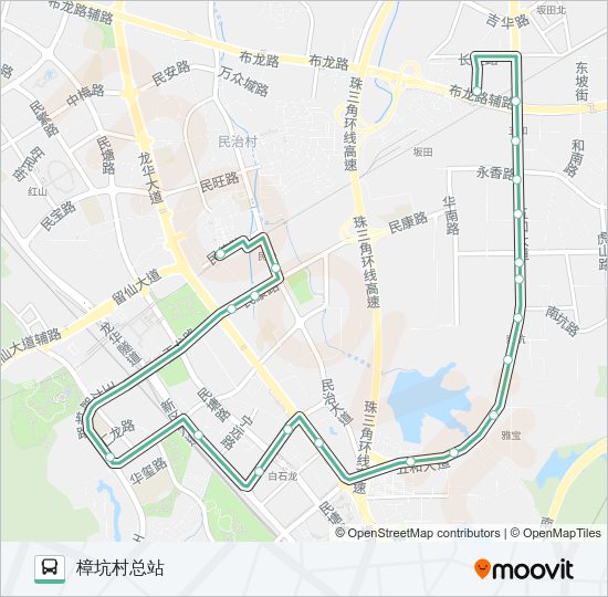 公交B653路的线路图