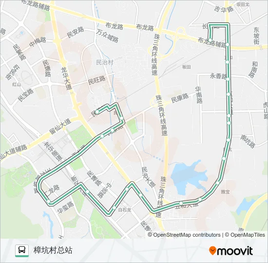 B653 Bus Line Map