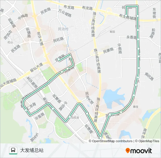 B653 Bus Line Map