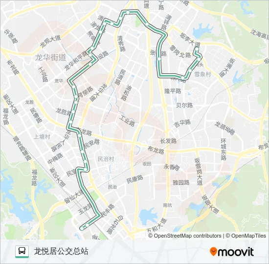 B654 Bus Line Map