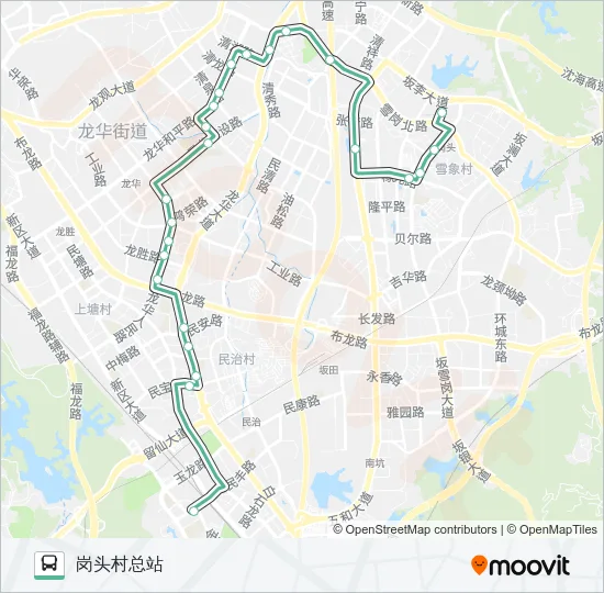 B654 Bus Line Map