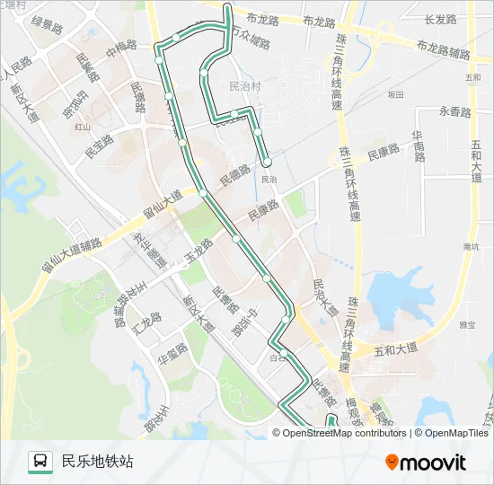 B657 Bus Line Map
