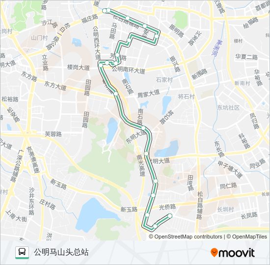 公交B658路的线路图