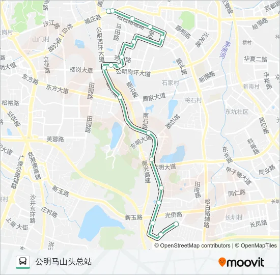 公交B658路的线路图