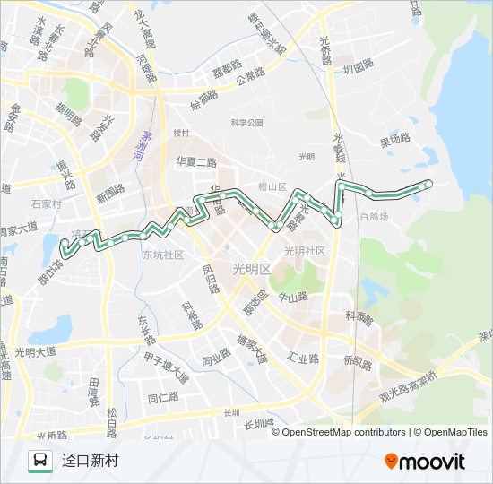 公交B660路的线路图