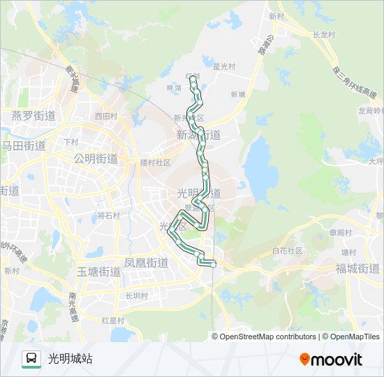 公交B663路的线路图