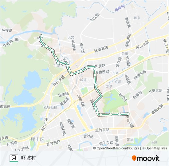 公交B675路的线路图