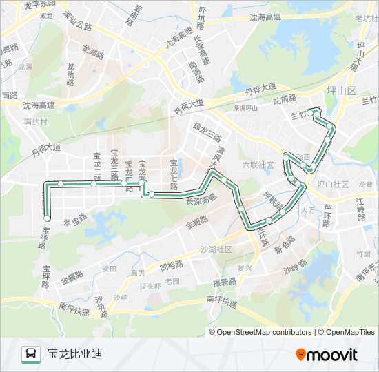 公交B678路的线路图
