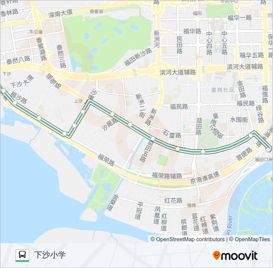 公交B685路的线路图