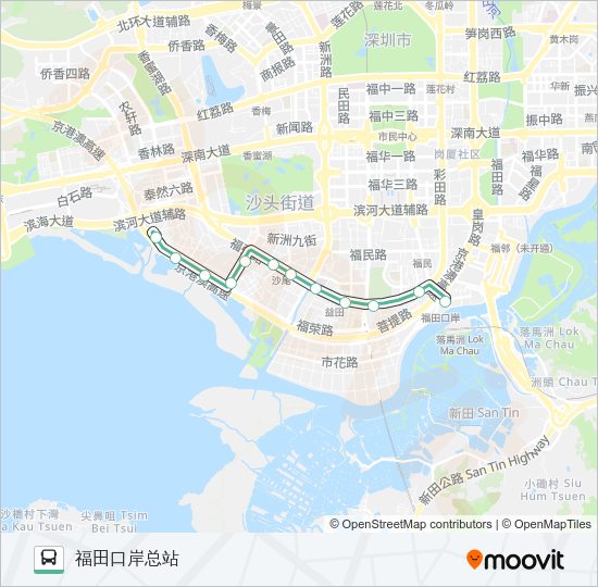 公交B685路的线路图