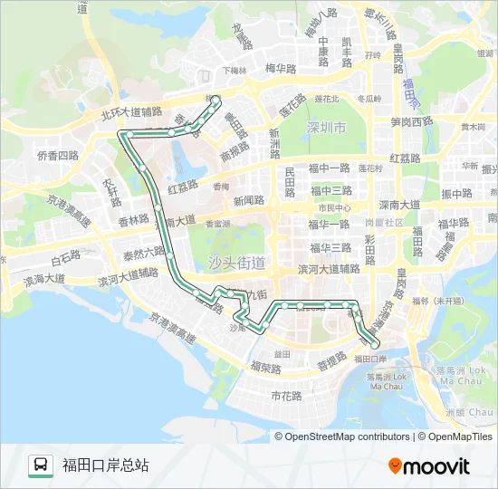 B689 Bus Line Map