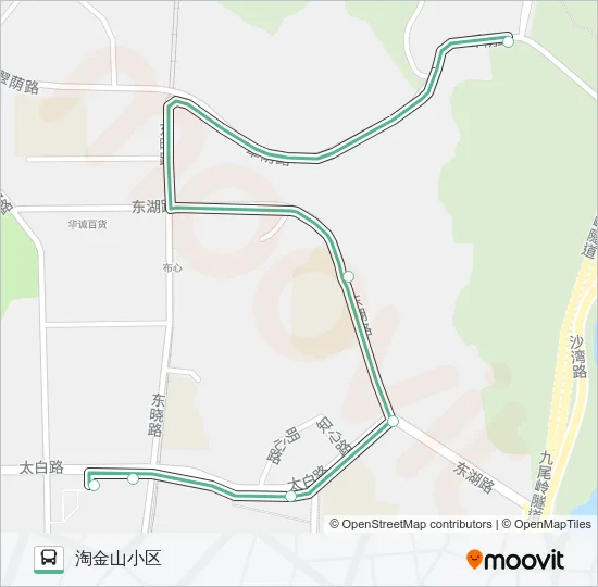 B696 Bus Line Map