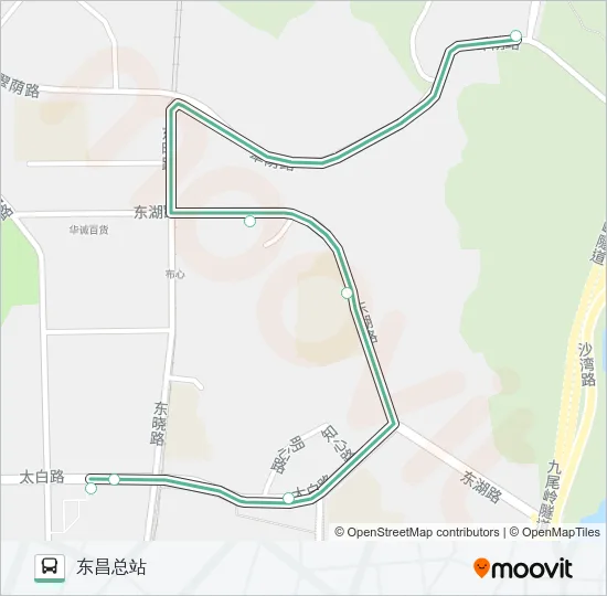 B696 Bus Line Map